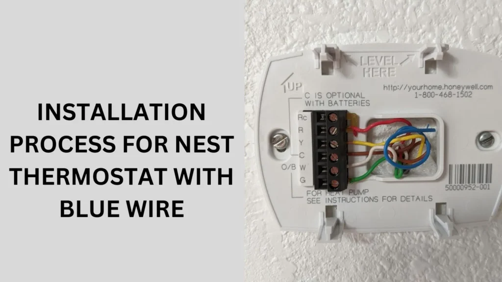 Installation Process for Nest Thermostat with Blue Wire