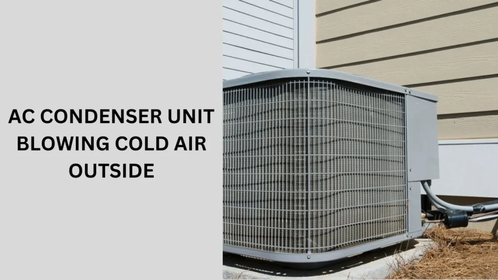 AC Condenser Unit Blowing Cold Air Outside