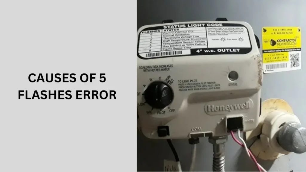 Causes of 5 Flashes Error