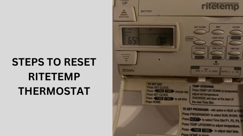 Steps to Reset Ritetemp Thermostat