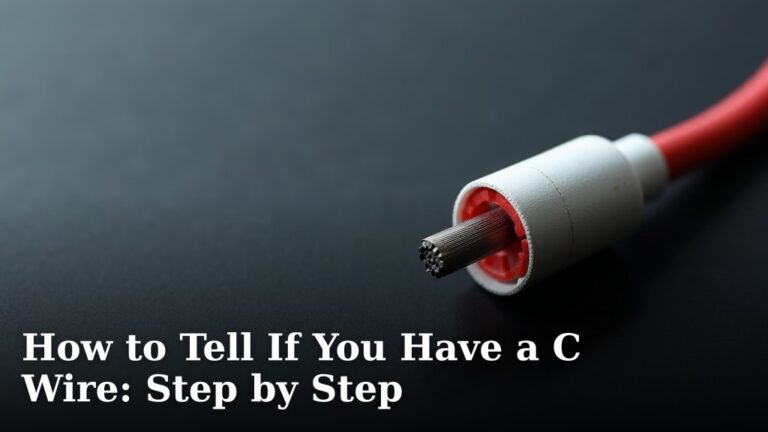How to Tell If You Have a C Wire: Step by Step