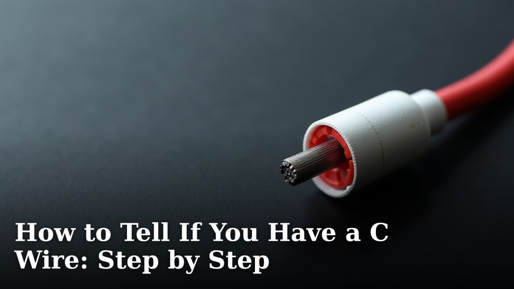 How to Tell If You Have a C Wire: Step by Step