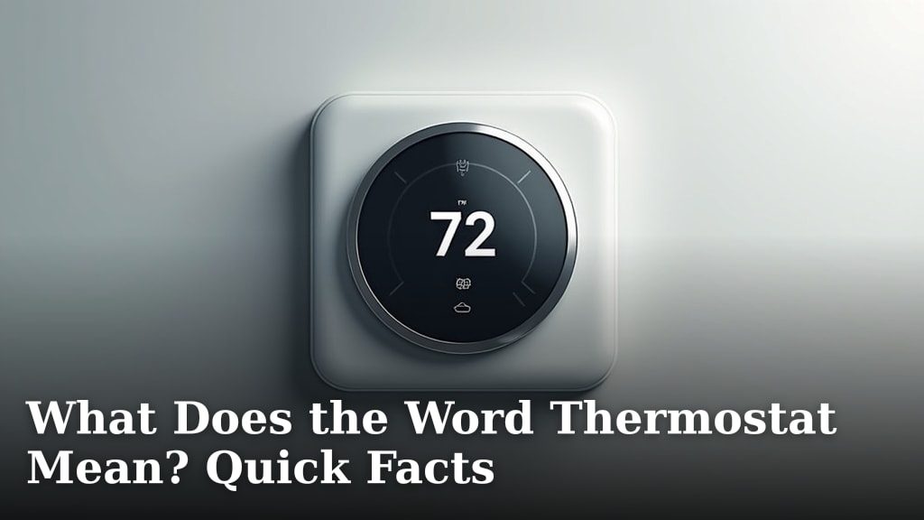 What Does the Word Thermostat Mean? Quick Facts