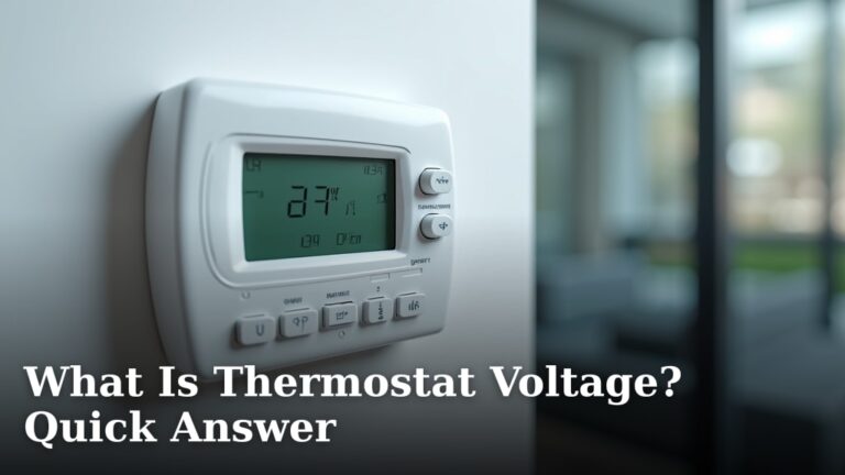 What Is Thermostat Voltage? Quick Answer